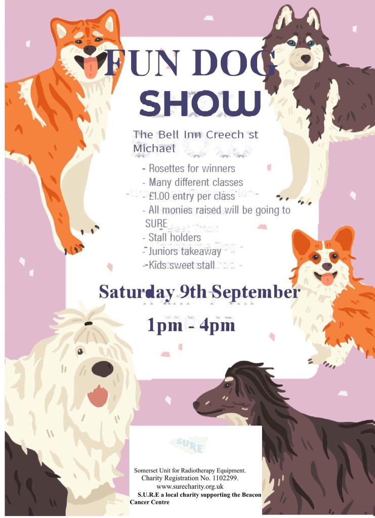 Charity Dog Show @ The Bell Inn Creech St Michael 9th September 2023